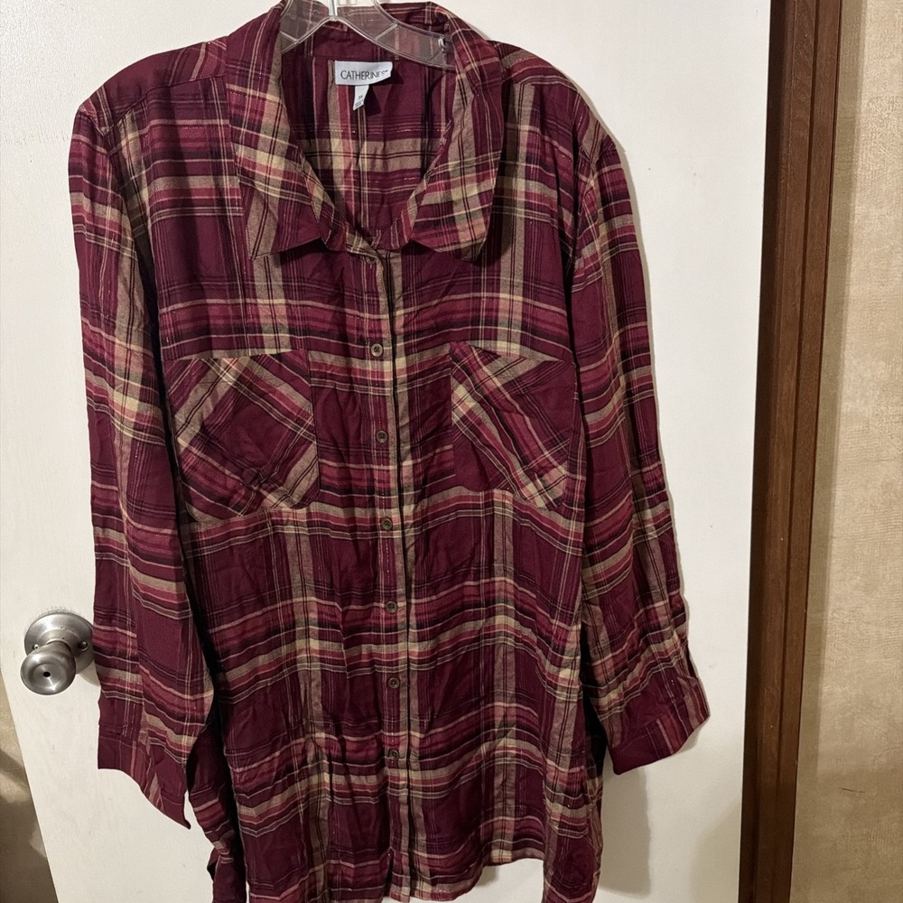 Catherines Button Down Shirt Size 3X Long Sleeve - Picture 4 of 8